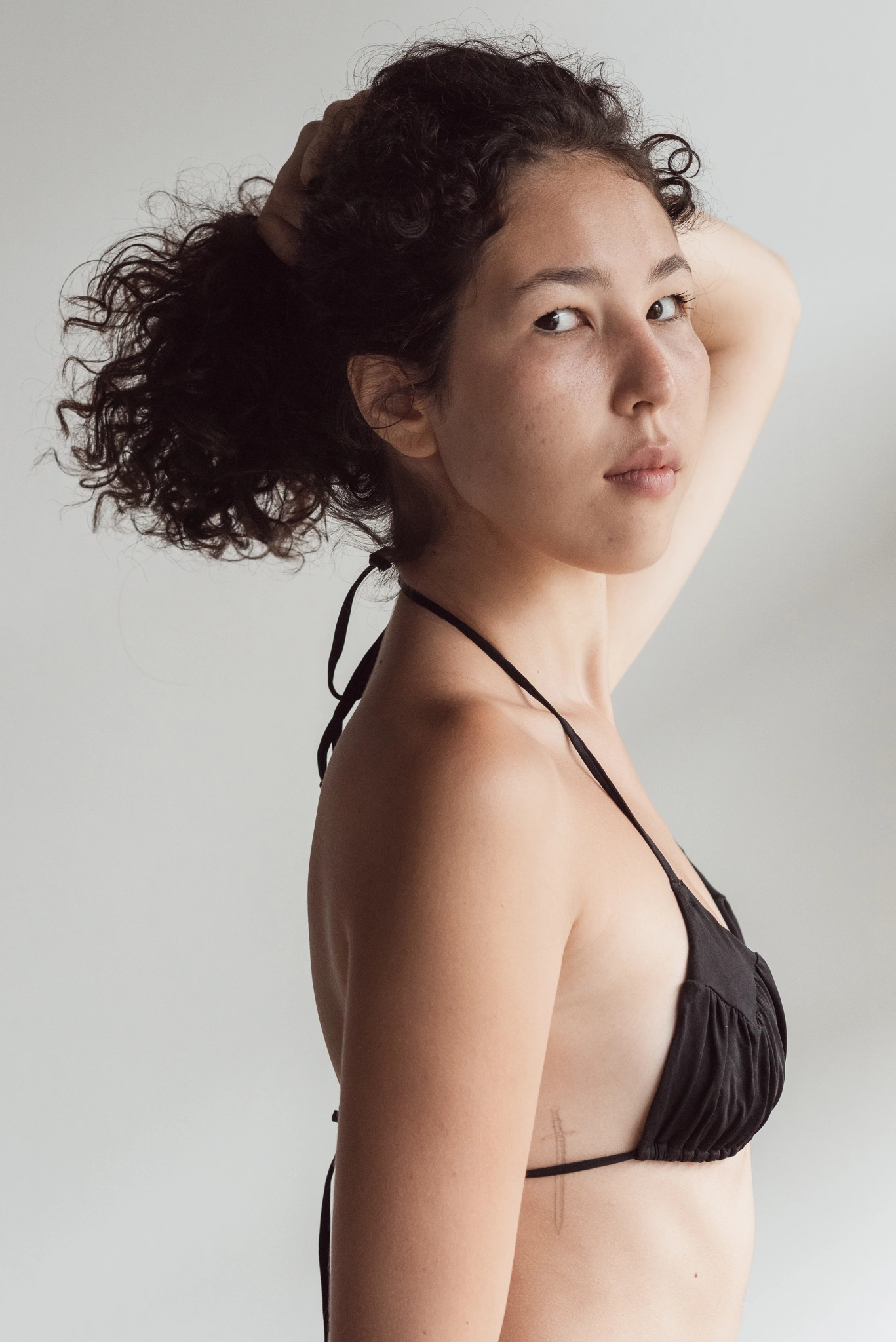 Close model portrait in soft natural light